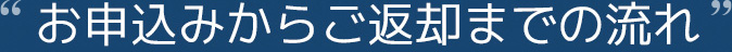 お申込みからご返却までの流れ